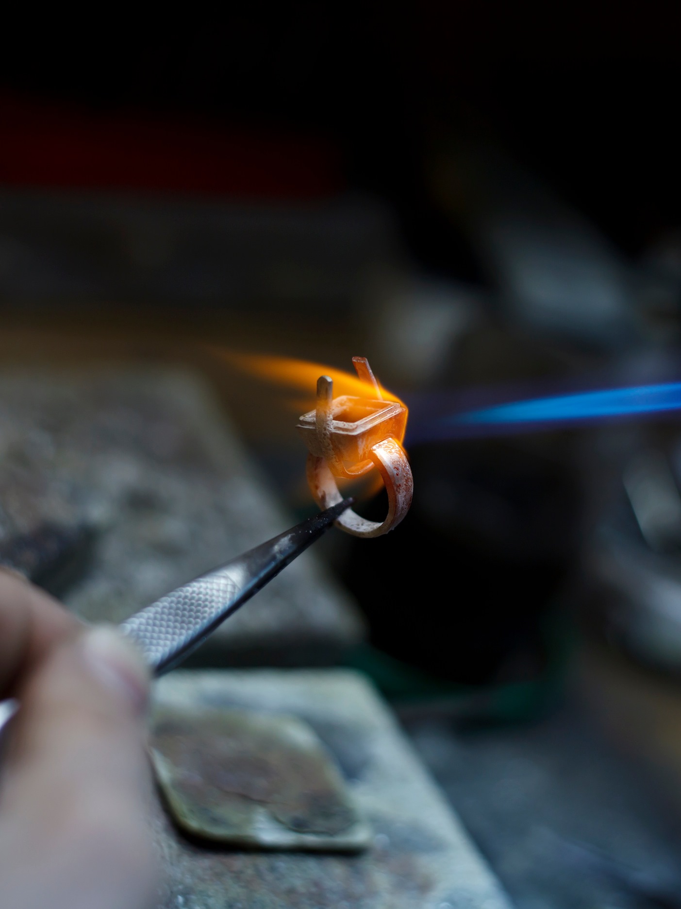 ewelry making close-up details of the production